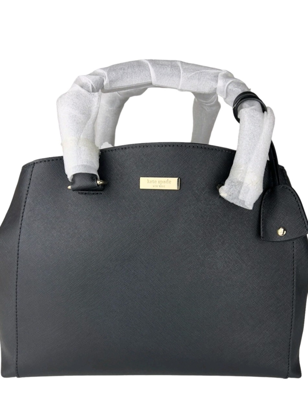 kate spade Deep Graphite Structured Saffiano Satchel/Crossbody